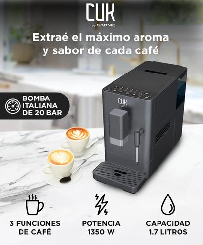 Cafetera Espresso CUK by Gadnic 20 Bar Espumador de Leche 1350W 17L Filtro de Acero Inoxidable - 1