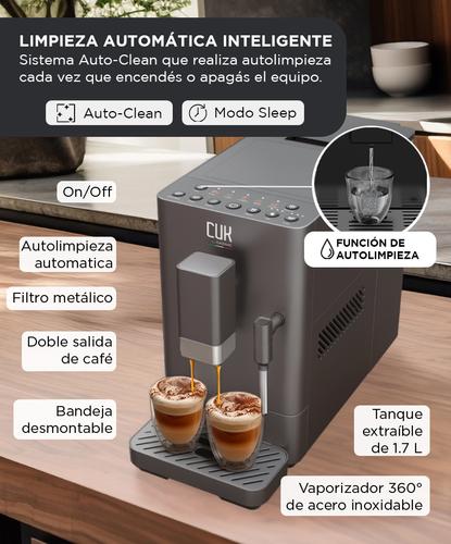 Cafetera Espresso CUK by Gadnic 20 Bar Espumador de Leche 1350W 17L Filtro de Acero Inoxidable - 4