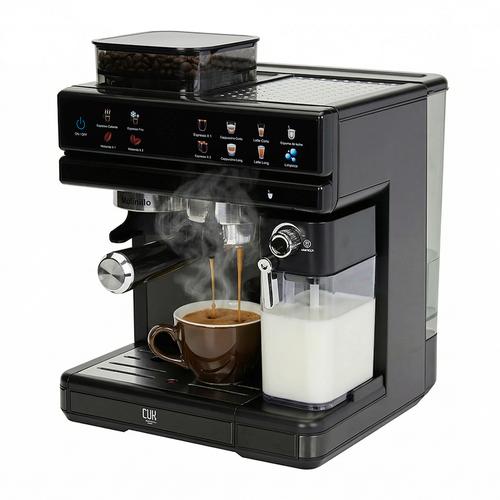 Cafetera Expresso Cuk By Gadnic 20 Bar Potencia 1350W Molinillo de Café y Espumador de Leche  - 0