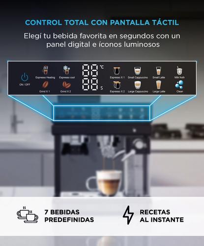 Cafetera Expresso Cuk By Gadnic 20 Bar Potencia 1350W Molinillo de Café y Espumador de Leche  - 2