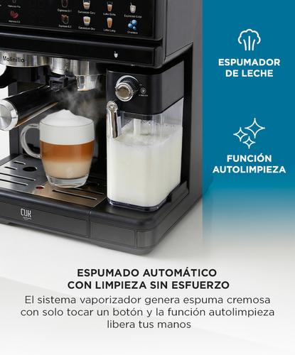 Cafetera Expresso Cuk By Gadnic 20 Bar Potencia 1350W Molinillo de Café y Espumador de Leche  - 3