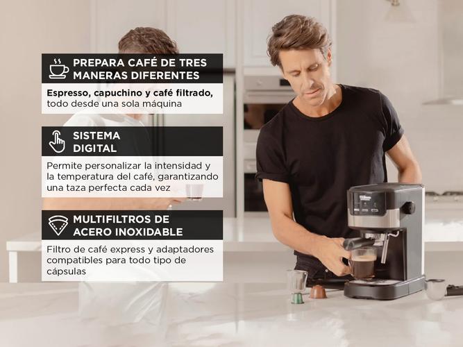 Cafetera Express Liliana AC980 Apto Capsulas  - 3
