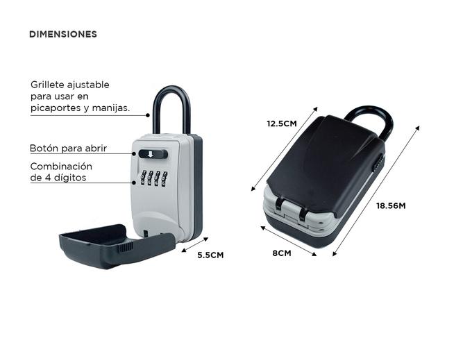 Caja de Seguridad Portátil Gadnic Para Llaves Apta Exterior - 4