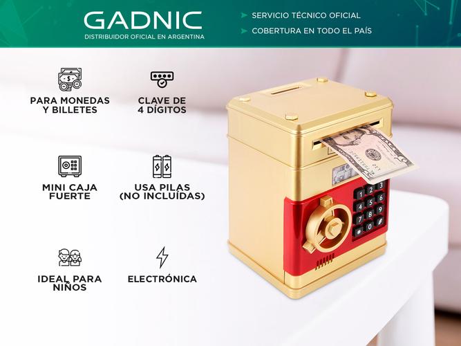Alcancía Electrónica Gadnic Para Niños Efectivo y Monedas  - 1