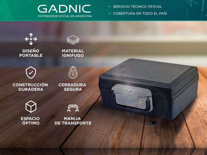 Caja de Seguridad Gadnic Ignifuga Con Cerradura de Alta Protección - 1