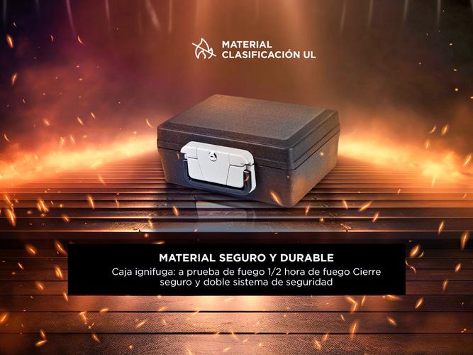 Caja de Seguridad Gadnic Ignifuga Con Cerradura de Alta Protección - 2