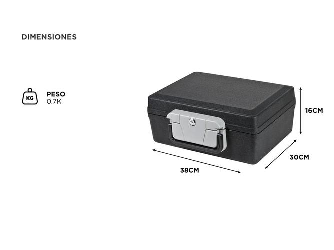 Caja de Seguridad Gadnic Ignifuga Con Cerradura de Alta Protección - 4