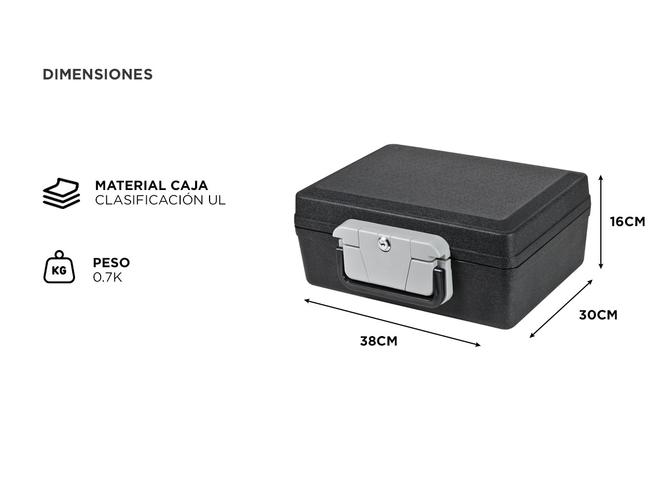 Caja de Seguridad Gadnic Ignifuga Con Cerradura de Alta Protección - 4