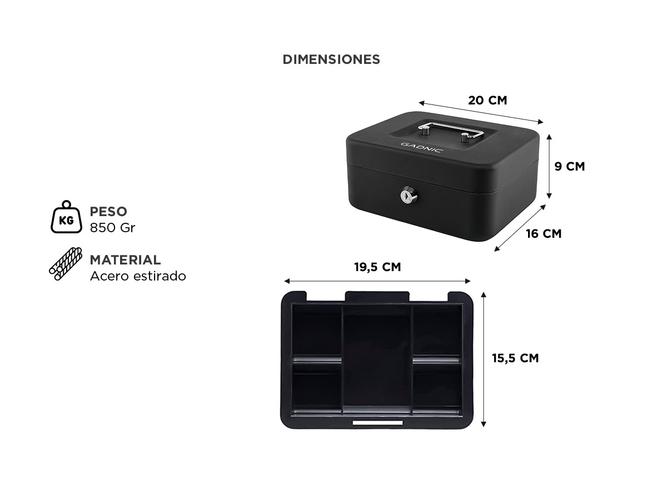 Caja de Seguridad Gadnic de Acero Estirado con Separadores - 4