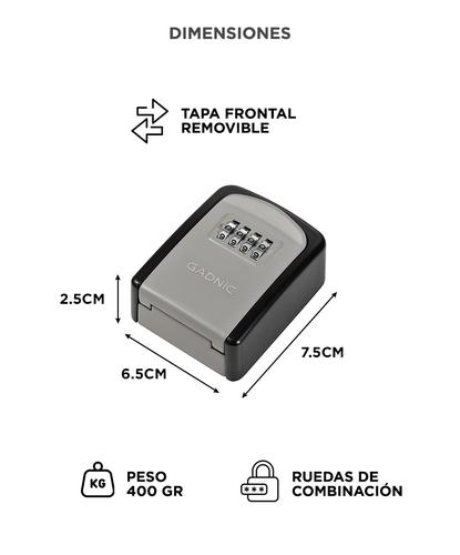 Caja Fuerte Guarda Llaves Gadnic Con Cable Extraíble - 4