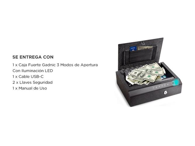 Caja Fuerte Digital Gadnic 3 Aperturas Con Iluminación LED  - 6