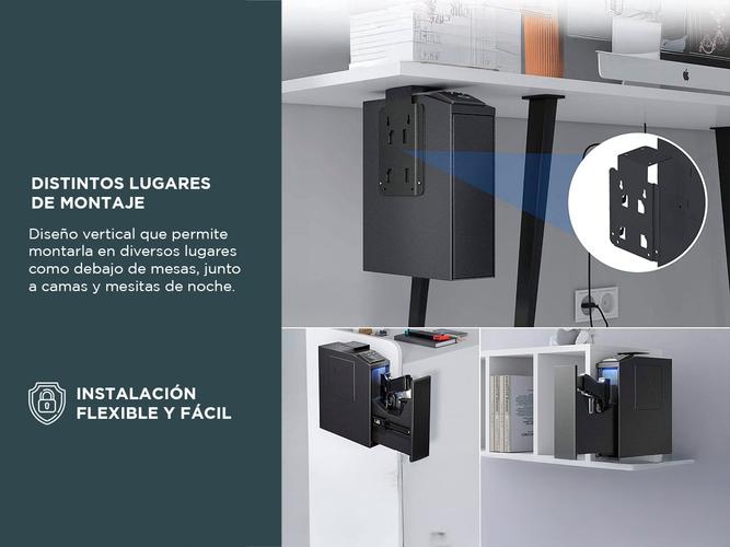 Caja fuerte para pistola Gadnic vertical con Seguridad por Huella Dactilar Llave de Acceso y Código PIN - 3