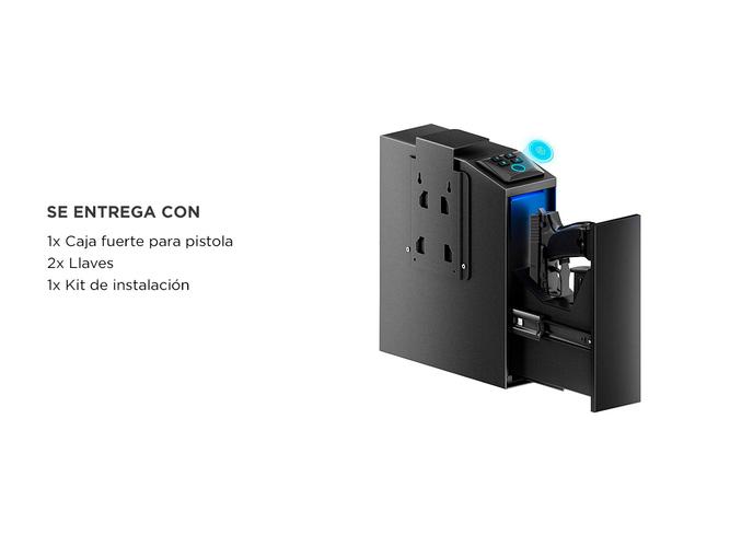 Caja fuerte para pistola Gadnic vertical con Seguridad por Huella Dactilar Llave de Acceso y Código PIN - 5