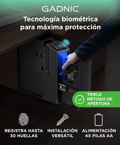 Caja fuerte para pistola Gadnic vertical con Seguridad por Huella Dactilar Llave de Acceso y Código PIN - 1