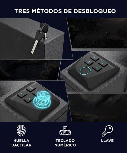 Caja fuerte para pistola Gadnic vertical con Seguridad por Huella Dactilar Llave de Acceso y Código PIN - 2