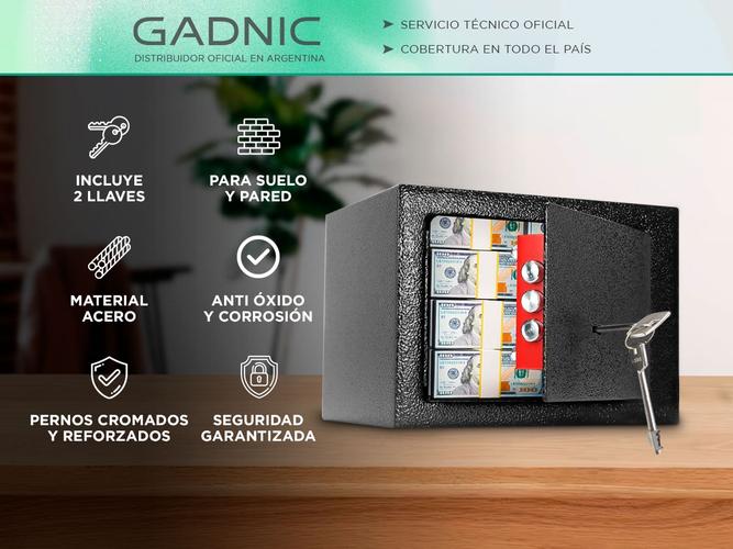 Caja Fuerte Gadnic Seguridad Reforzada Abulonar Pared - 1
