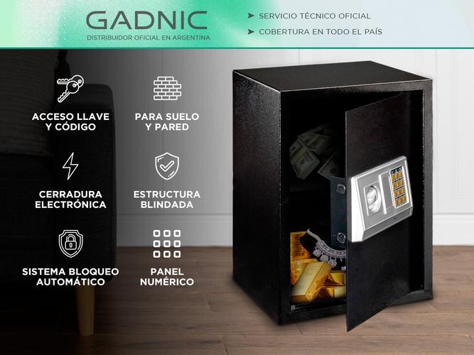 Caja Fuerte Gadnic Seguridad Reforzada Digital Con Llave y Teclado - 1
