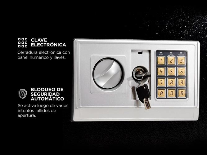 Caja Fuerte Gadnic Seguridad Reforzada Digital Con Llave y Teclado - 2