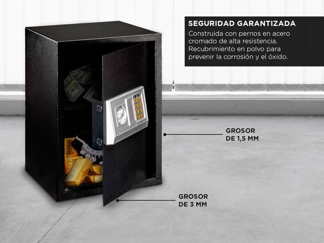 Caja Fuerte Gadnic Seguridad Reforzada Digital Con Llave y Teclado - 3