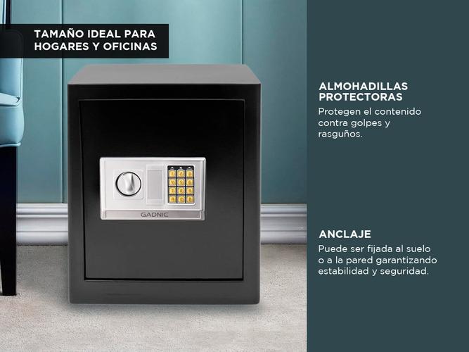 Caja Fuerte Gadnic Seguridad Reforzada Digital Con Llave y Teclado - 4