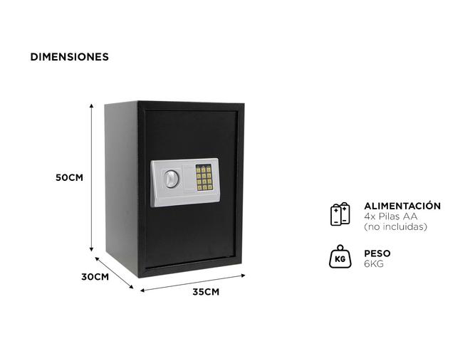 Caja Fuerte Gadnic Seguridad Reforzada Digital Con Llave y Teclado - 5