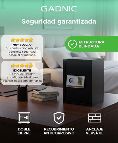Caja Fuerte Gadnic Seguridad Reforzada Digital Con Llave y Teclado - 1