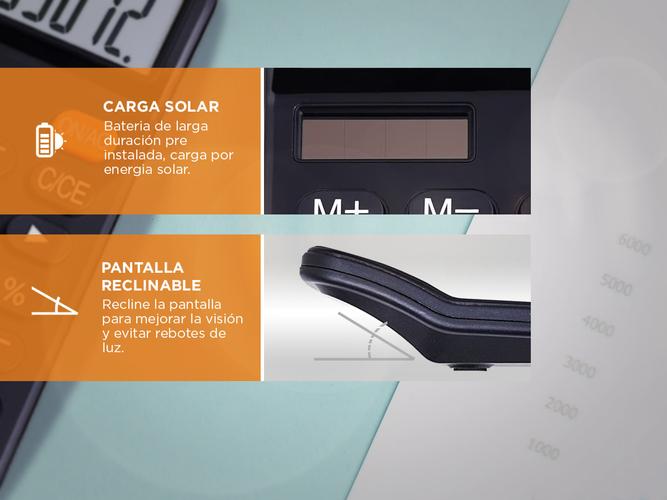 Calculadora 12 Digitos Pantalla LCD Botones Grandes  - 3