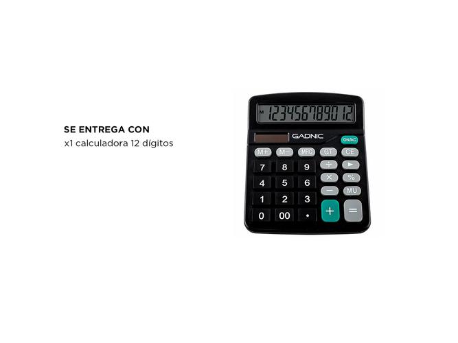 Calculadora 12 Digitos Pantalla LCD Botones Grandes  - 5