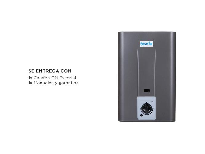 Calefon Escorial Automatico 14 Lts Gas Natural CE-14L Grafito - 5