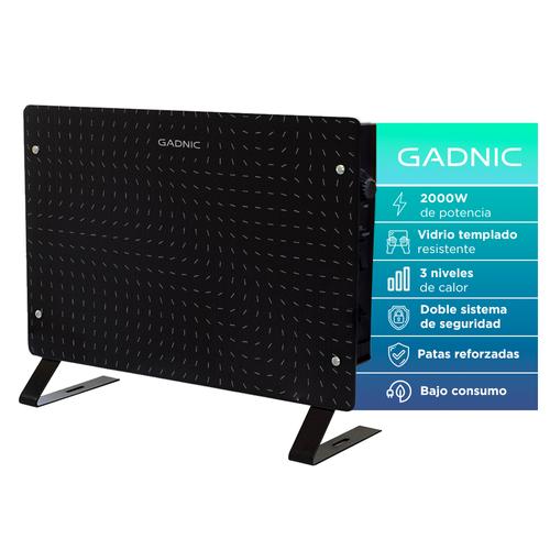 Panel Calefactor Vitrocerámico 2000W Gadnic Con Termostato Vidrio Templado 3 Niveles - 0