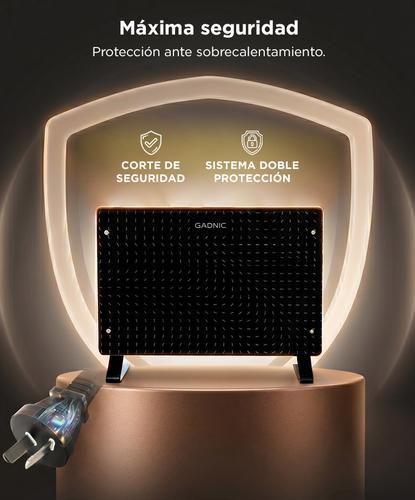 Panel Calefactor Vitrocerámico 2000W Gadnic Con Termostato Vidrio Templado 3 Niveles - 4