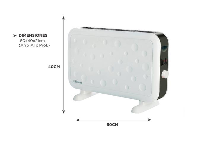 Convector Liliana Convectory Plus CFB17 2000w Con Forzador Menor Consumo - 4