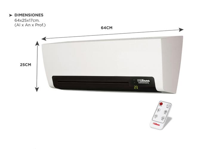 Caloventor Split Liliana Confortempo CWD900 2000w Termostato Display Digital Apto Baño - 4