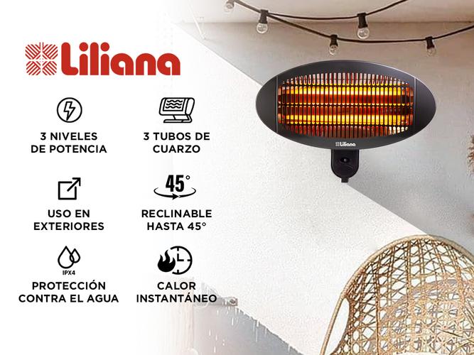 Calefactor de pared Liliana CIPAR2000 infrarrojo con cuarzo para exterior - 1