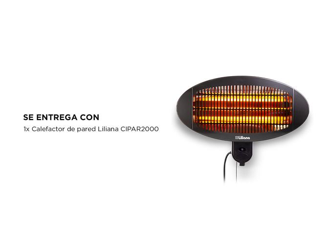 Calefactor de pared Liliana CIPAR2000 infrarrojo con cuarzo para exterior - 5