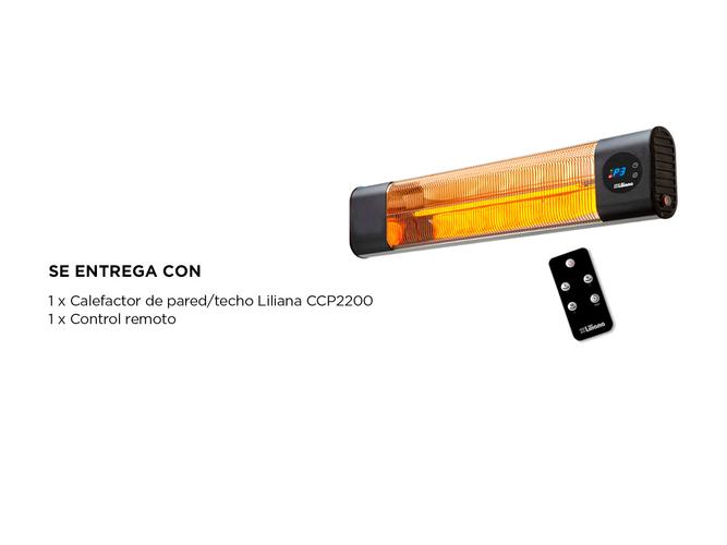 Calefactor de pared/techo Liliana CCP2200 de Fibra de Carbono Exteriores - 5