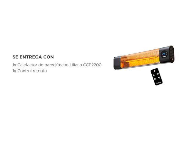 Calefactor Radiante Fibra Carbono ParedTecho Exterior 2200w CCP2200 - 4