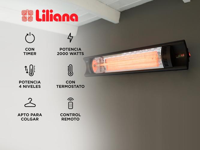 Calefactor Infrarrojo de Pared 4 Niveles de Potencia 2000W Philco - 1