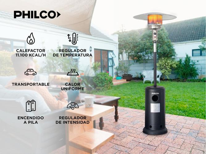 Estufa Hongo Calefactor Exterior a Gas 11100 kcalh Philco - 1