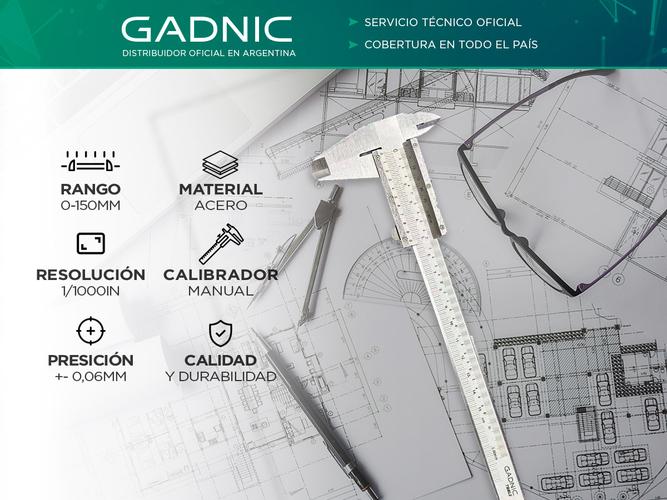 Calibre Métrico Gadnic CAL1 Mecánico Medidor - 1