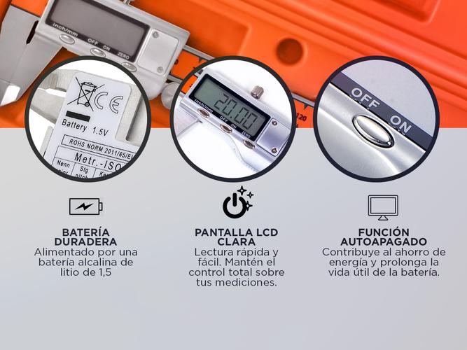 Calibre Calibrador Con Pantalla Digital Gadnic WAK99 0-150mm - 3