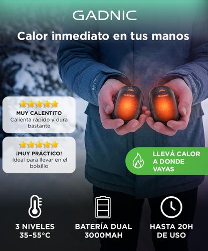Calentador de Manos Eléctrico 2 en 1 Gadnic Portátil  6000mAh Invierno Recargable - 1