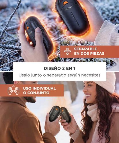 Calentador de Manos Eléctrico 2 en 1 Gadnic Portátil  6000mAh Invierno Recargable - 2