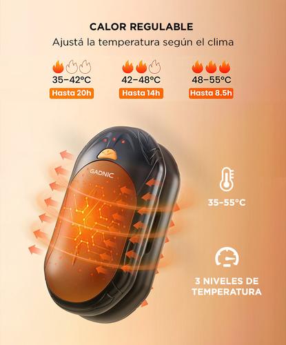 Calentador de Manos Eléctrico 2 en 1 Gadnic Portátil  6000mAh Invierno Recargable - 3