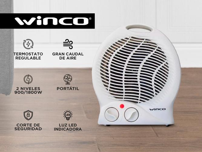 Caloventor Winco W114 Termostato Regulable 900W1800W - 1