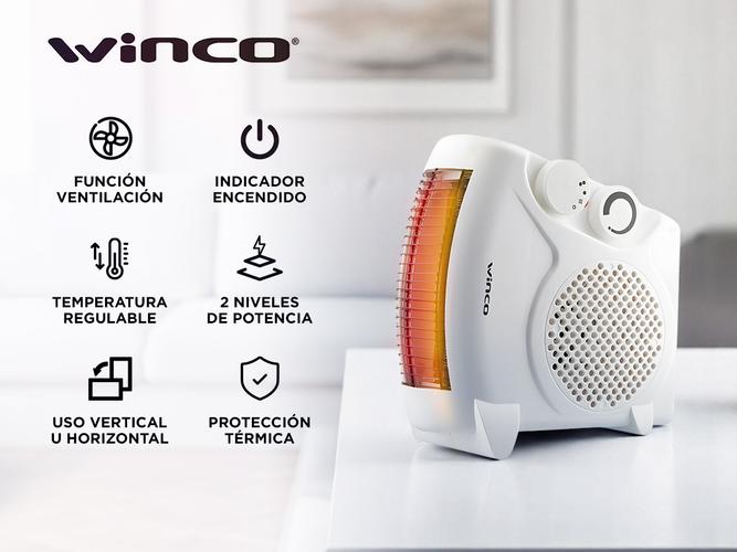 Caloventor Eléctrico Winco W116B con Termostato y Ventilación 2000W  Outlet - 1