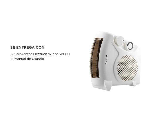 Caloventor Eléctrico Winco W116B con Termostato y Ventilación 2000W  - 5