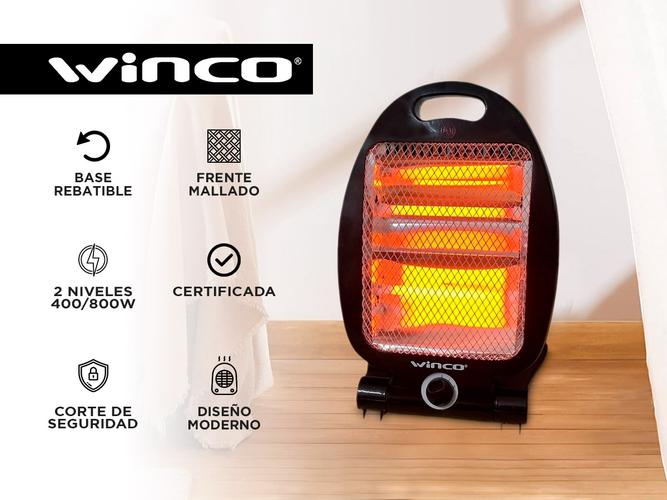 Estufa Eléctrica Cuarzo Winco W122 400W/800W - 1