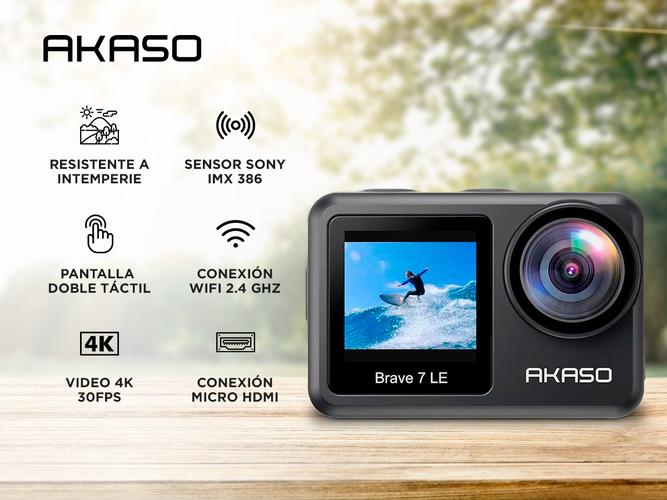 Cámara Deportiva Akaso Brave 7 LE 4K 30FPS Sensor Sony IMX386 - 1