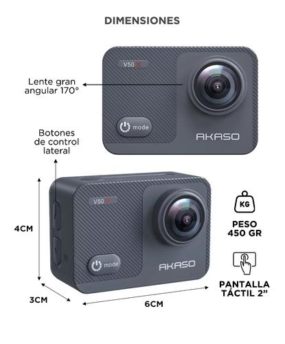 Cámara Deportiva Akaso V50X 4K 30FPS Sensor IMX386 - 5